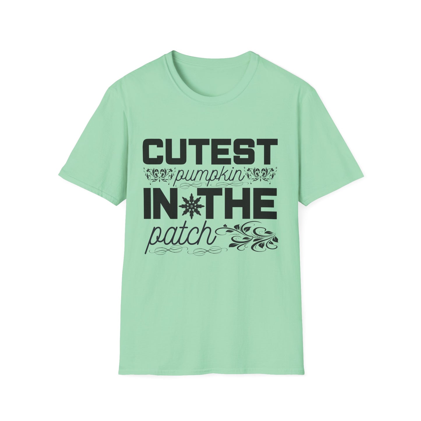 Cutest Pumpkin in the Patch Unisex Softstyle T-Shirt, Fall Fashion Tee, Halloween Shirt, Thanksgiving Outfit, Seasonal Gift