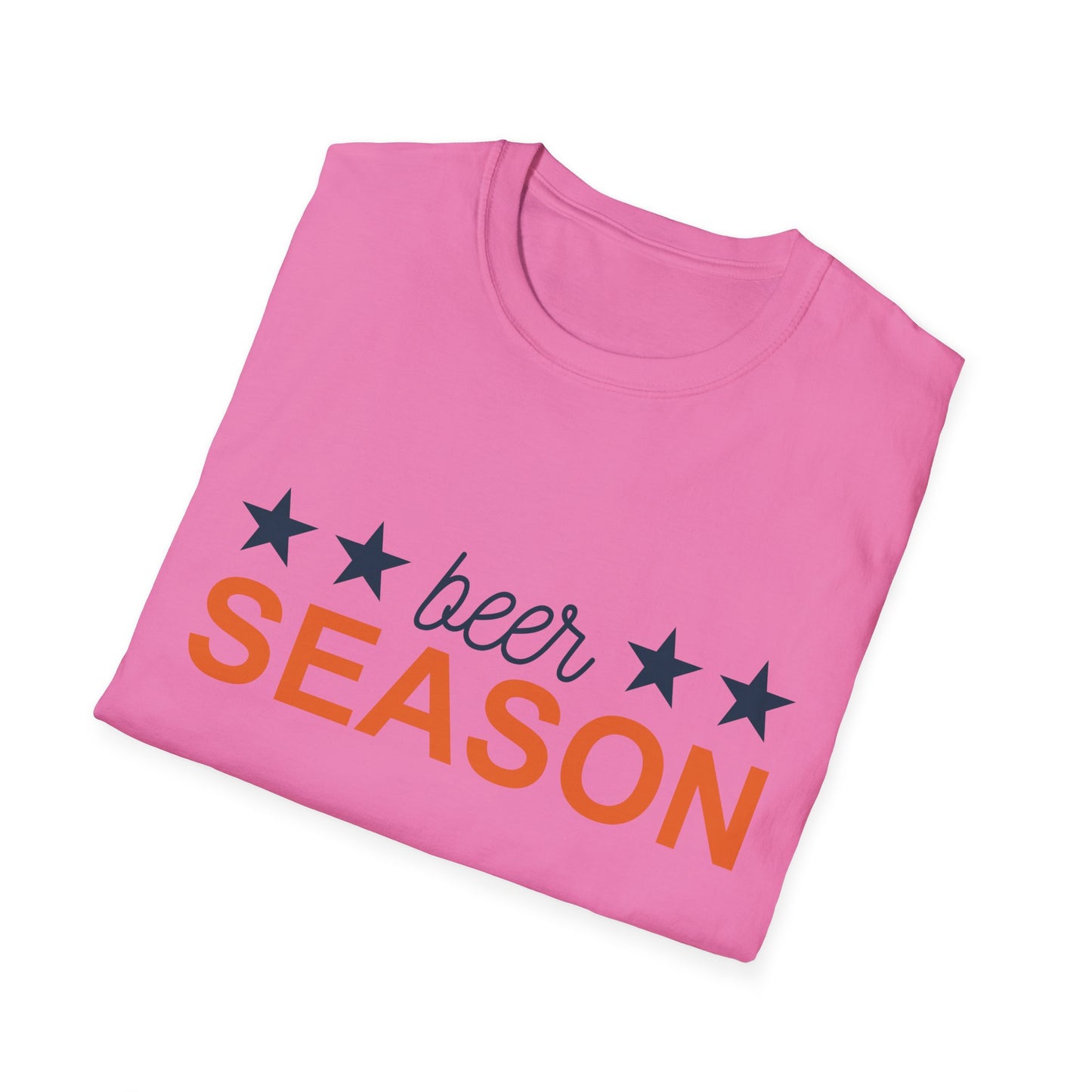 Beer Season Unisex Softstyle T-Shirt, Funny T-Shirt for Beer Lovers, Gift for Friends, Custom Apparel, Summer BBQ Outfit, Casual Wear