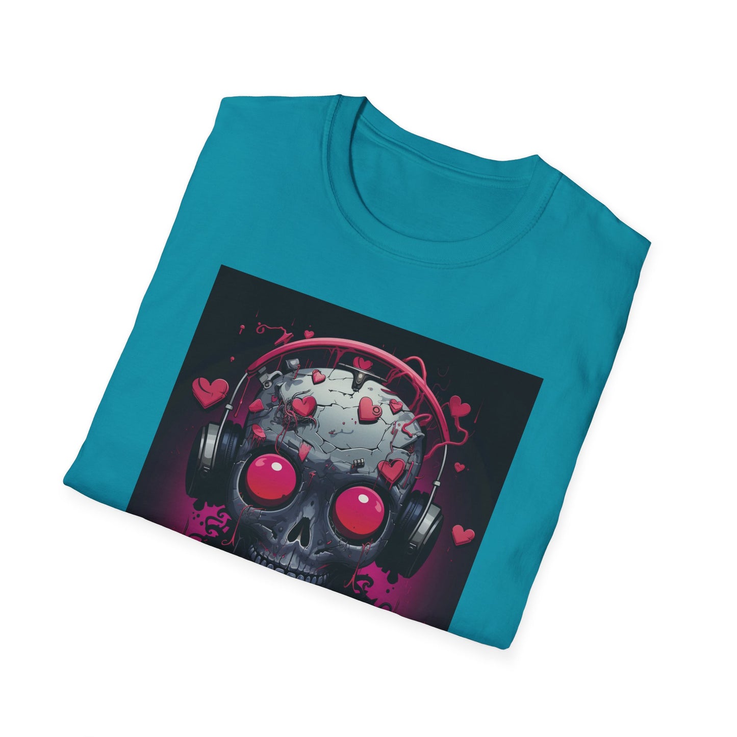 Edgy Skull Graphic T-Shirt with Headphones