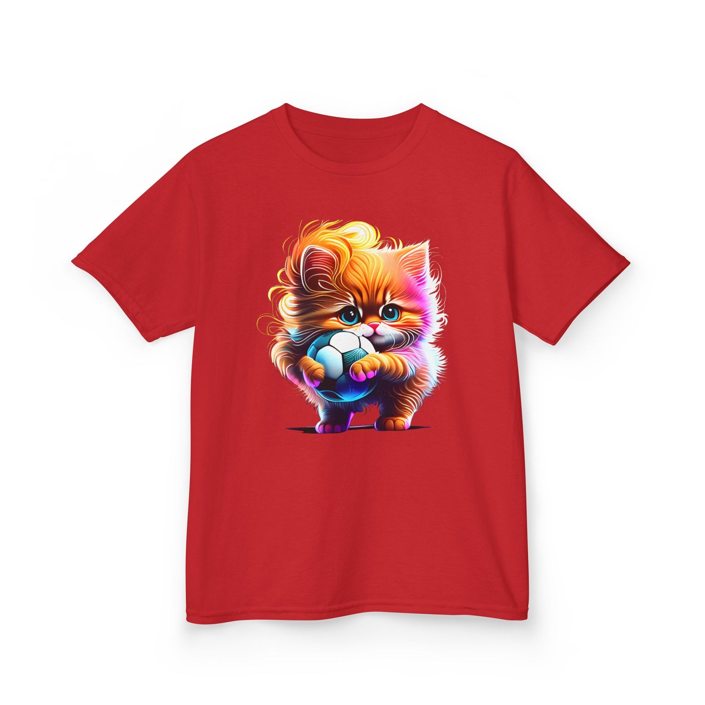 Colorful Kitten Kids Tee - Fun, Playful Cotton T-Shirt for Cat Lovers