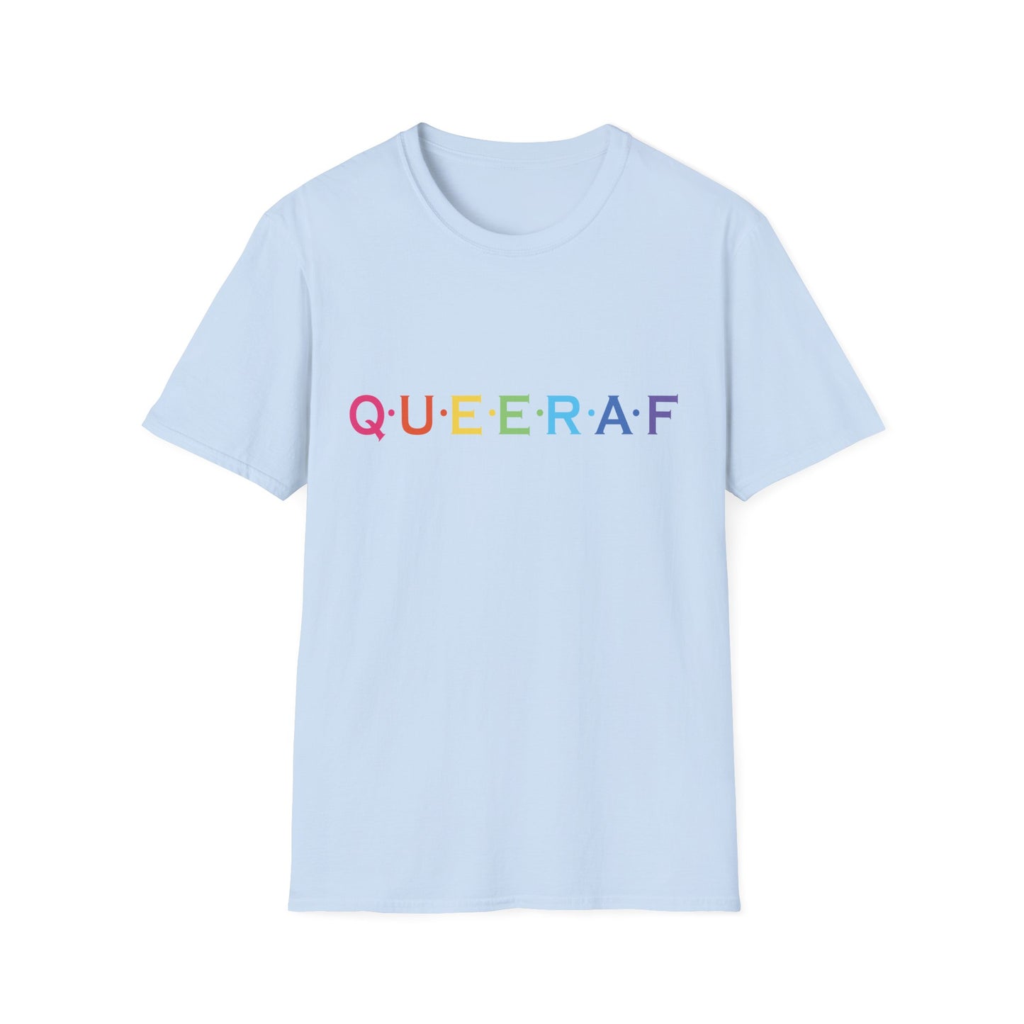Pride-Inspired Unisex T-Shirt - QUEERAF Graphic Tee for LGBTQ+ Celebrations, Everyday Wear, Gift for Supporters, Inclusive Fashion