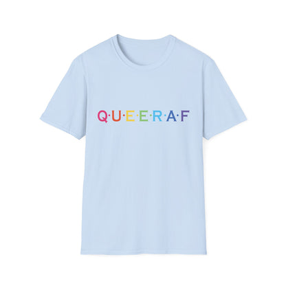Pride-Inspired Unisex T-Shirt - QUEERAF Graphic Tee for LGBTQ+ Celebrations, Everyday Wear, Gift for Supporters, Inclusive Fashion