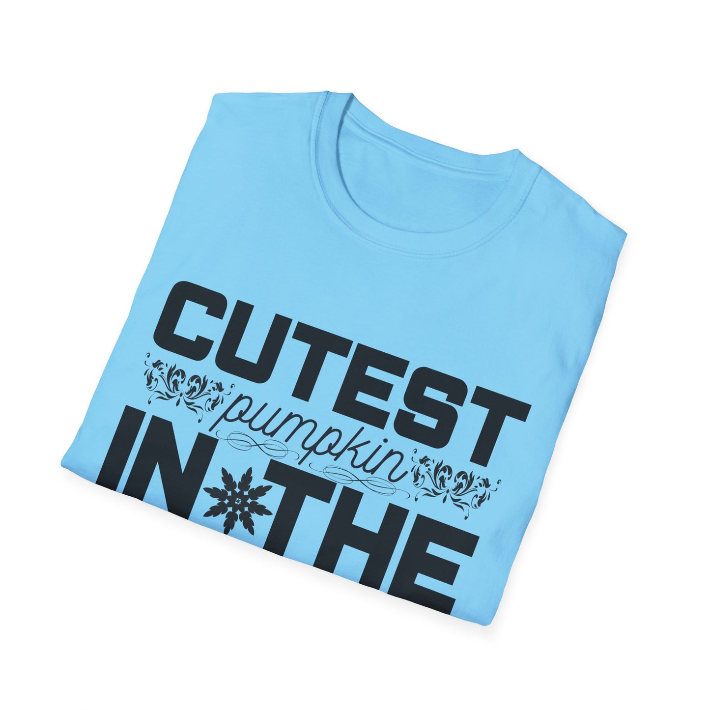 Cutest Pumpkin in the Patch Unisex Softstyle T-Shirt, Fall Fashion Tee, Halloween Shirt, Thanksgiving Outfit, Seasonal Gift