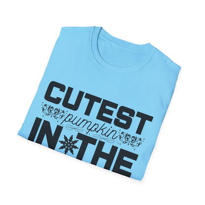 Cutest Pumpkin in the Patch Unisex Softstyle T-Shirt, Fall Fashion Tee, Halloween Shirt, Thanksgiving Outfit, Seasonal Gift