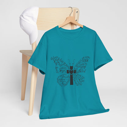 Inspirational Butterfly Unisex Heavy Cotton Tee - Love and Hope Design
