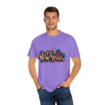 Colorful New York Graffiti T-Shirt, Streetwear Tee, City Vibe Shirt, Travel Souvenir Gift, Urban Fashion, Summer Outfit