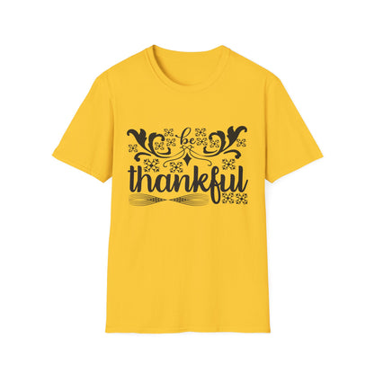 Thankful Unisex Softstyle T-Shirt - Fall Fashion, Thanksgiving Gift, Casual Wear, Gratitude Tees, Everyday Comfort