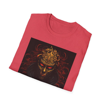 Bold Graphic Unisex Softstyle T-Shirt with Mask Design