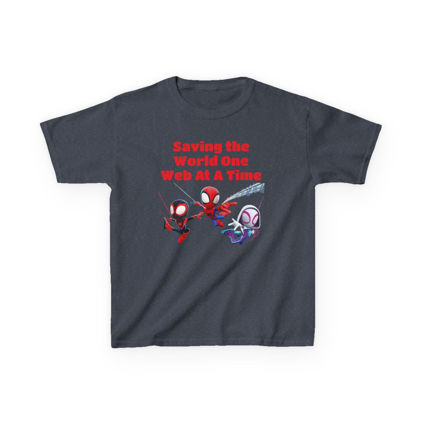 Kids Superhero Tee - Saving the World One Web At A Time