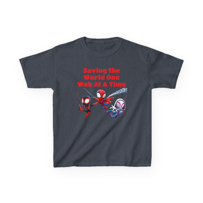 Kids Superhero Tee - Saving the World One Web At A Time