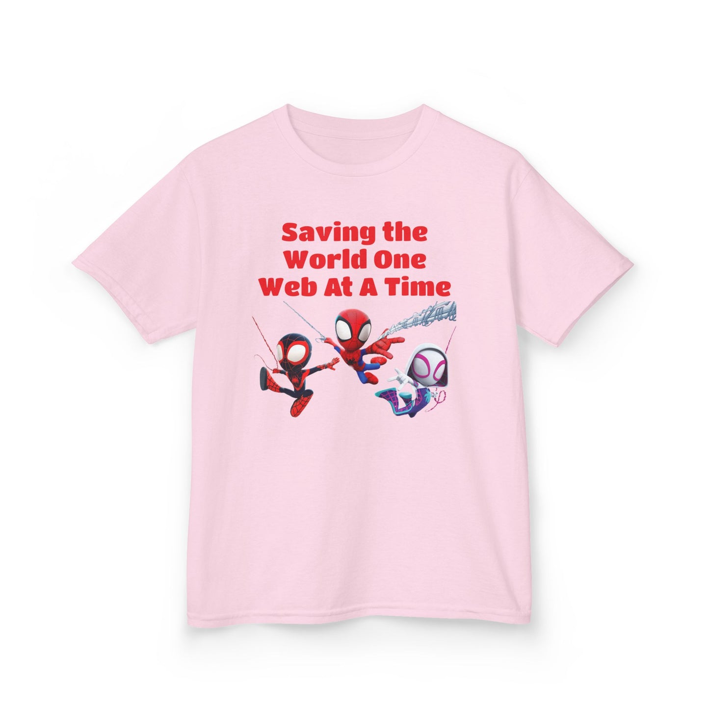 Kids Superhero Tee - Saving the World One Web At A Time