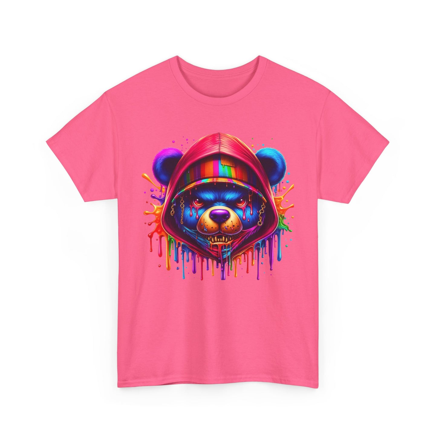 Colorful Graffiti Bear Unisex Heavy Cotton Tee