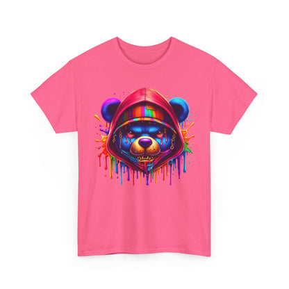 Colorful Graffiti Bear Unisex Heavy Cotton Tee