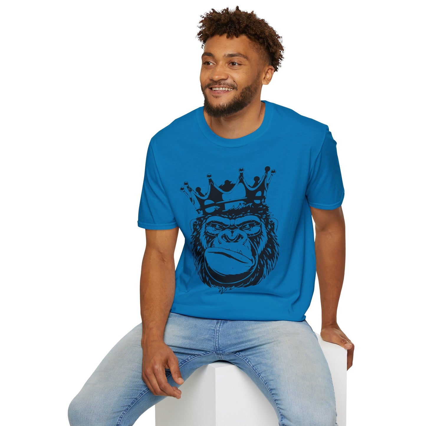 King Status Gorilla T-Shirt | Unisex Softstyle Tee for Casual Wear