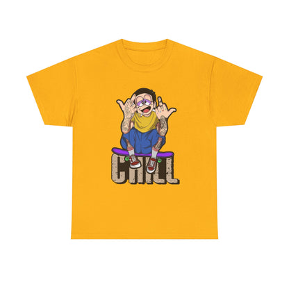 Chill Vibes Unisex Heavy Cotton Tee – Perfect for Relaxed Days