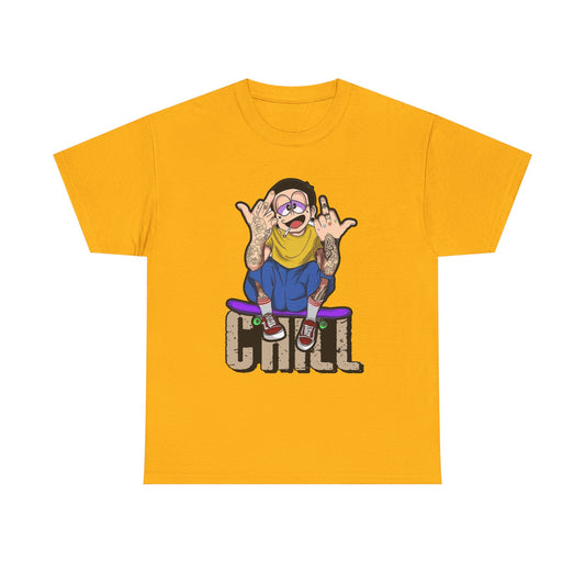 Chill Vibes Unisex Heavy Cotton Tee – Perfect for Relaxed Days