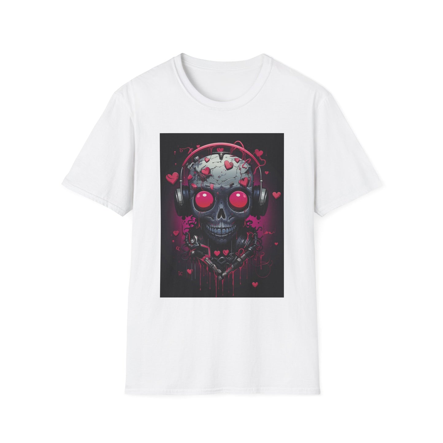 Edgy Skull Graphic T-Shirt with Headphones