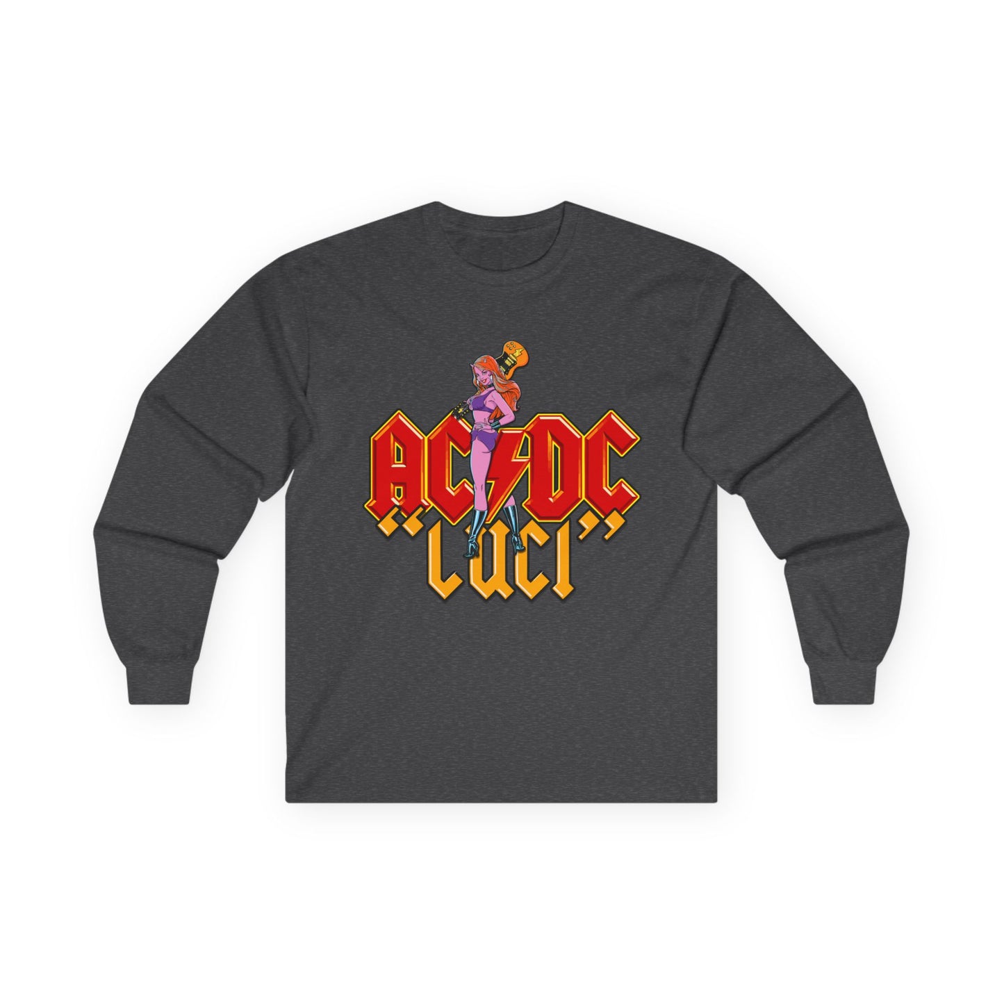 AC/DC Luci Long Sleeve Tee — Retro Rock Band Graphic Shirt