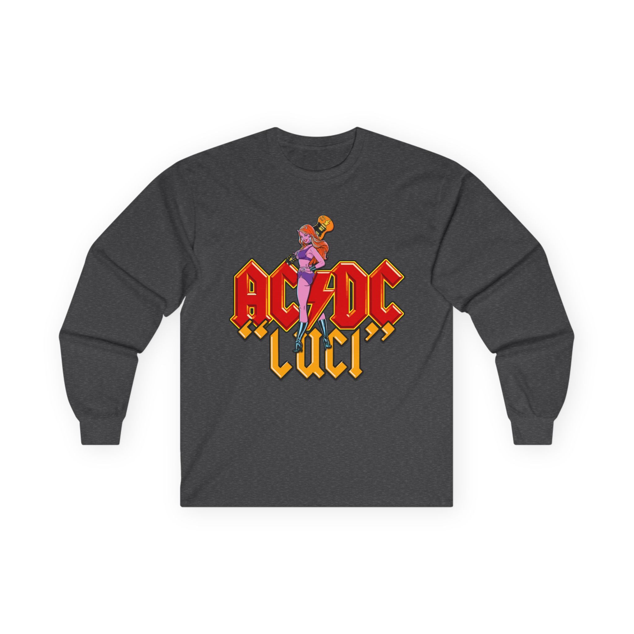 AC/DC Luci Long Sleeve Tee — Retro Rock Band Graphic Shirt