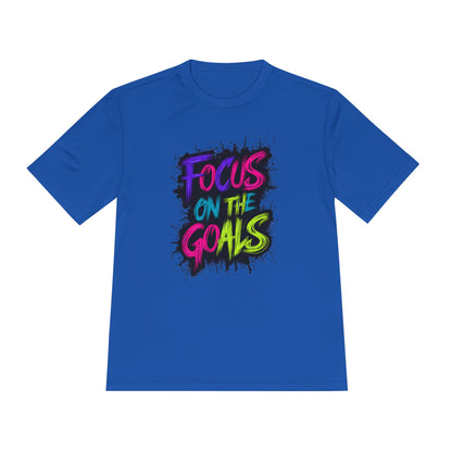 Colorful Motivational Fitness Tee for Active Lifestyle, Gym Shirt, Workout Shirt, Gift for Athletes, Focus on the Goals