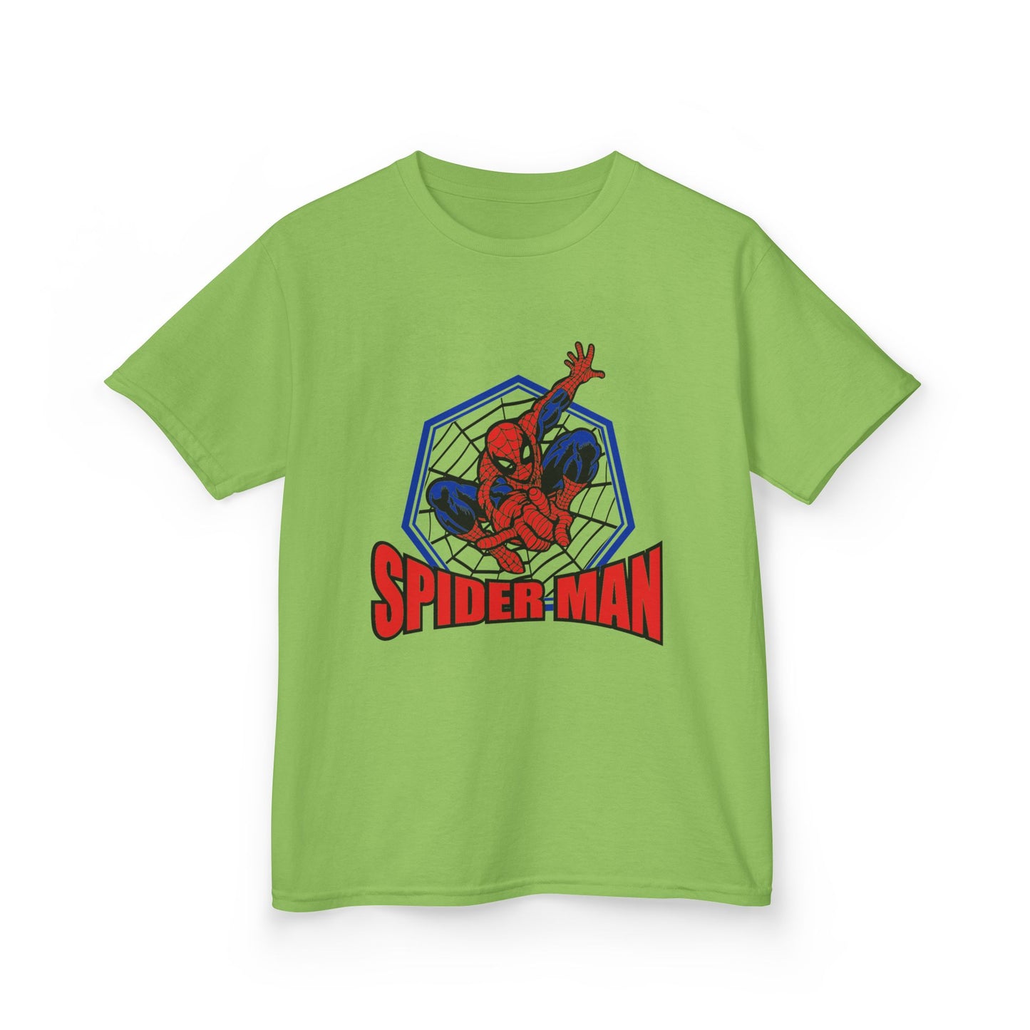 Kids Spider-Man Heavy Cotton Tee, Superhero Shirt, Marvel Tee for Boys, Birthday Gift, Comic-themed Apparel, Playwear