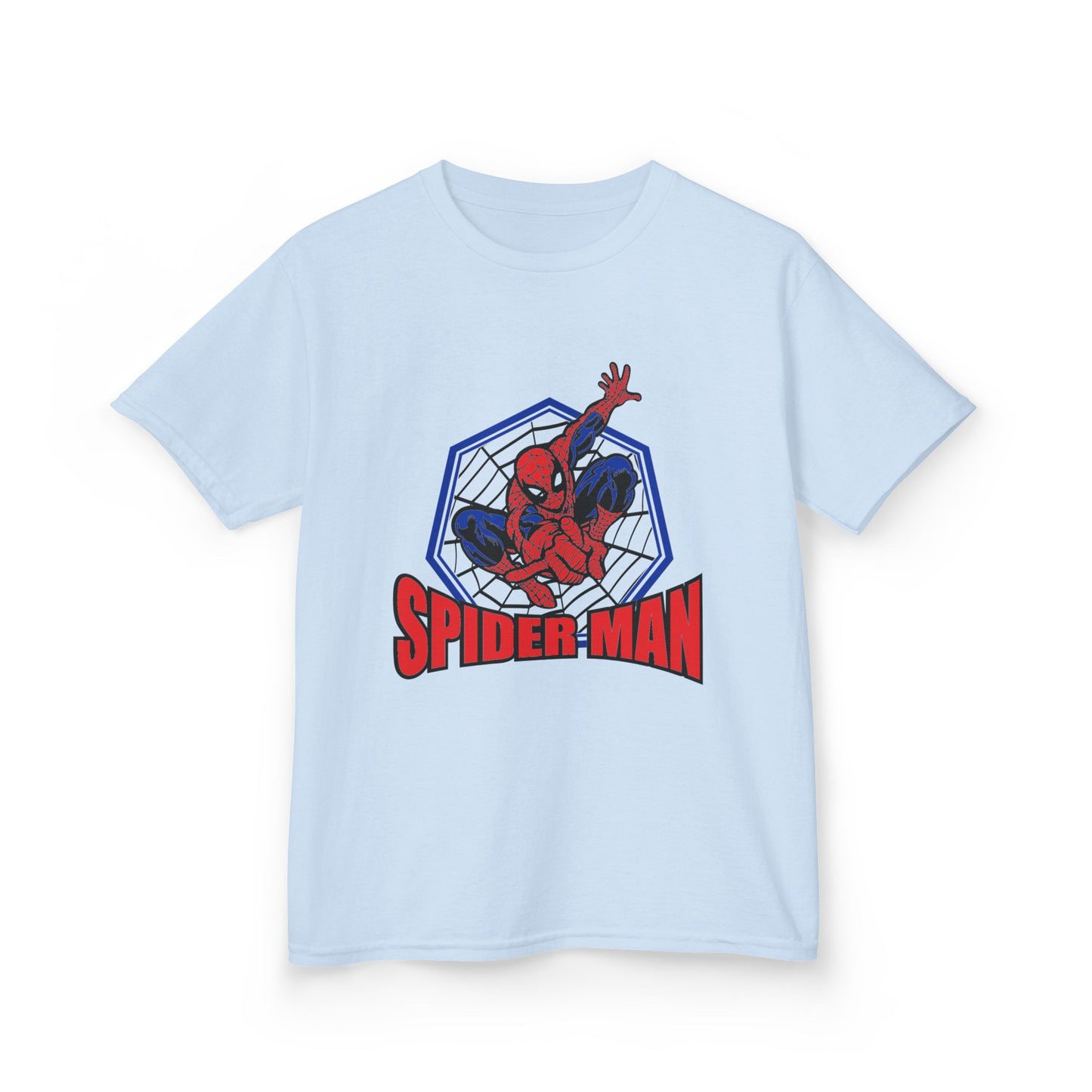 Kids Spider-Man Heavy Cotton Tee, Superhero Shirt, Marvel Tee for Boys, Birthday Gift, Comic-themed Apparel, Playwear