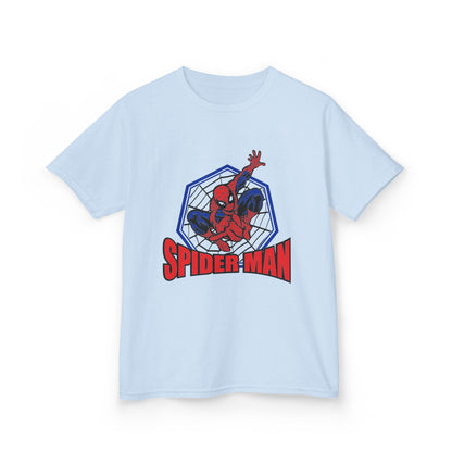 Kids Spider-Man Heavy Cotton Tee, Superhero Shirt, Marvel Tee for Boys, Birthday Gift, Comic-themed Apparel, Playwear