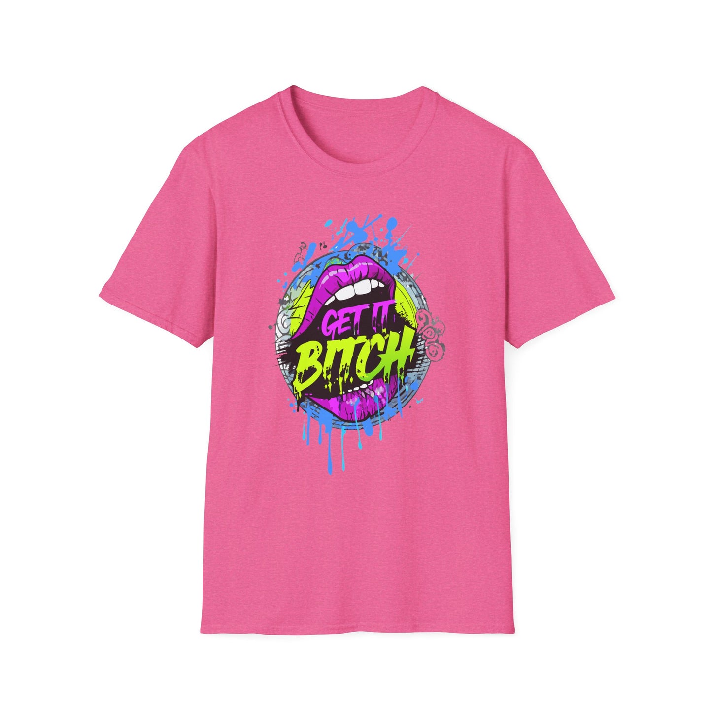 Colorful Graphic Tee for Fun Spirits | Get It Bitch Design, Unisex T-Shirt, Gift for Friends, Casual Wear, Party Shirt