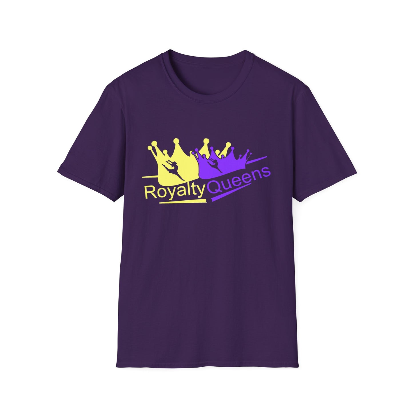 Royalty Queens Unisex Softstyle T-Shirt | Vibrant Crown Print | Perfect for Birthdays, Celebrations, and Everyday Wear
