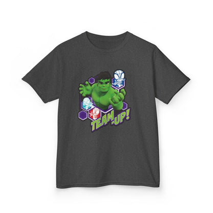 Hulk Team Up Kids Tee, Superhero Shirt, Fun Cotton Tee, Birthday Gift, Team Up T-Shirt, Kids Party Apparel