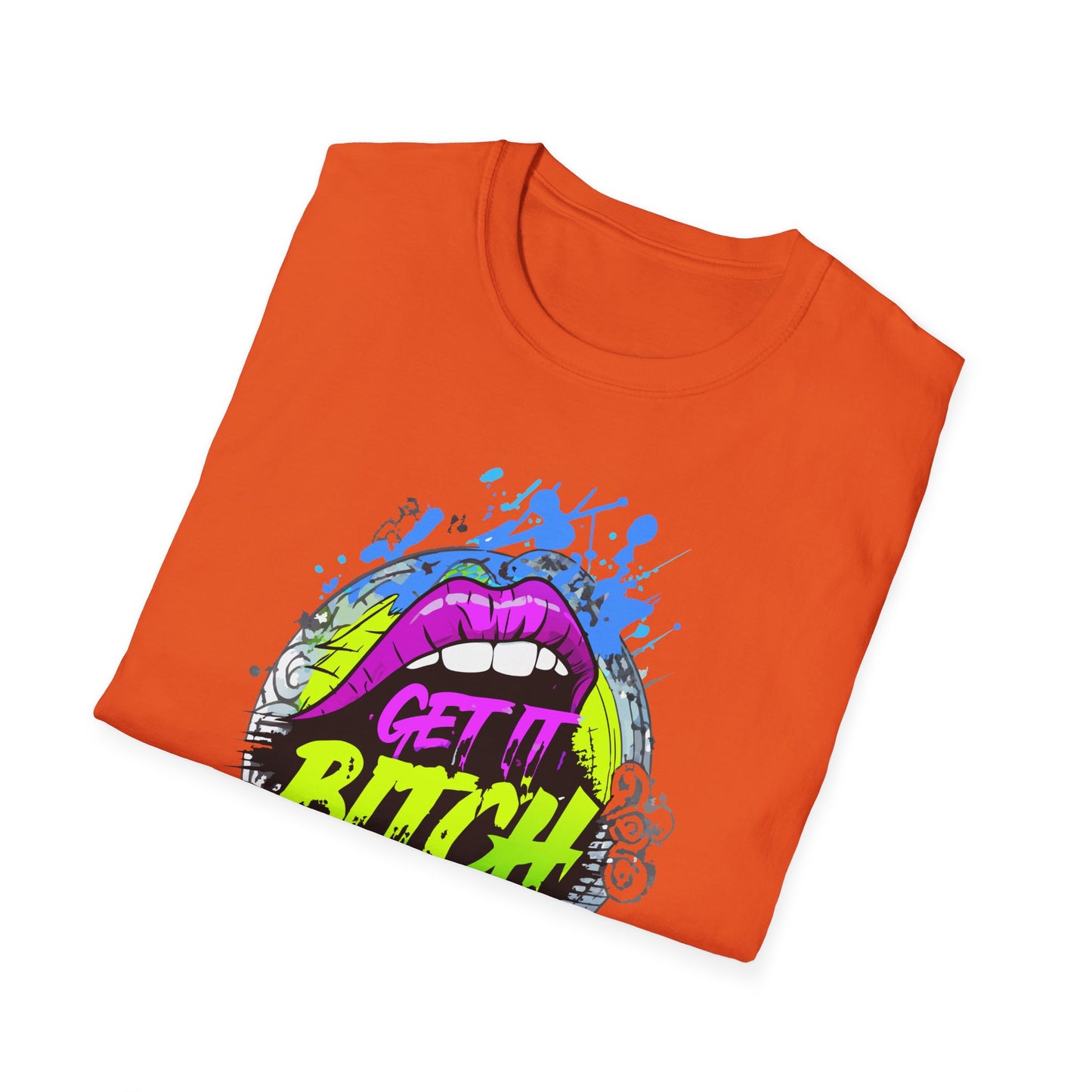 Colorful Graphic Tee for Fun Spirits | Get It Bitch Design, Unisex T-Shirt, Gift for Friends, Casual Wear, Party Shirt