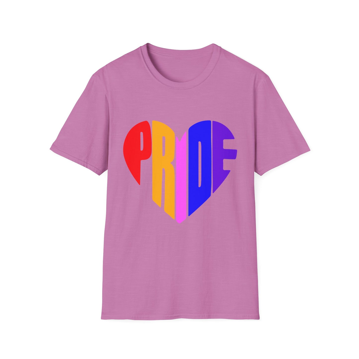 Pride Heart T-Shirt, LGBTQ Apparel, Unisex T-Shirt, Softstyle Tee, Gay Pride Shirt, Celebration Wear, Rainbow Love Tee