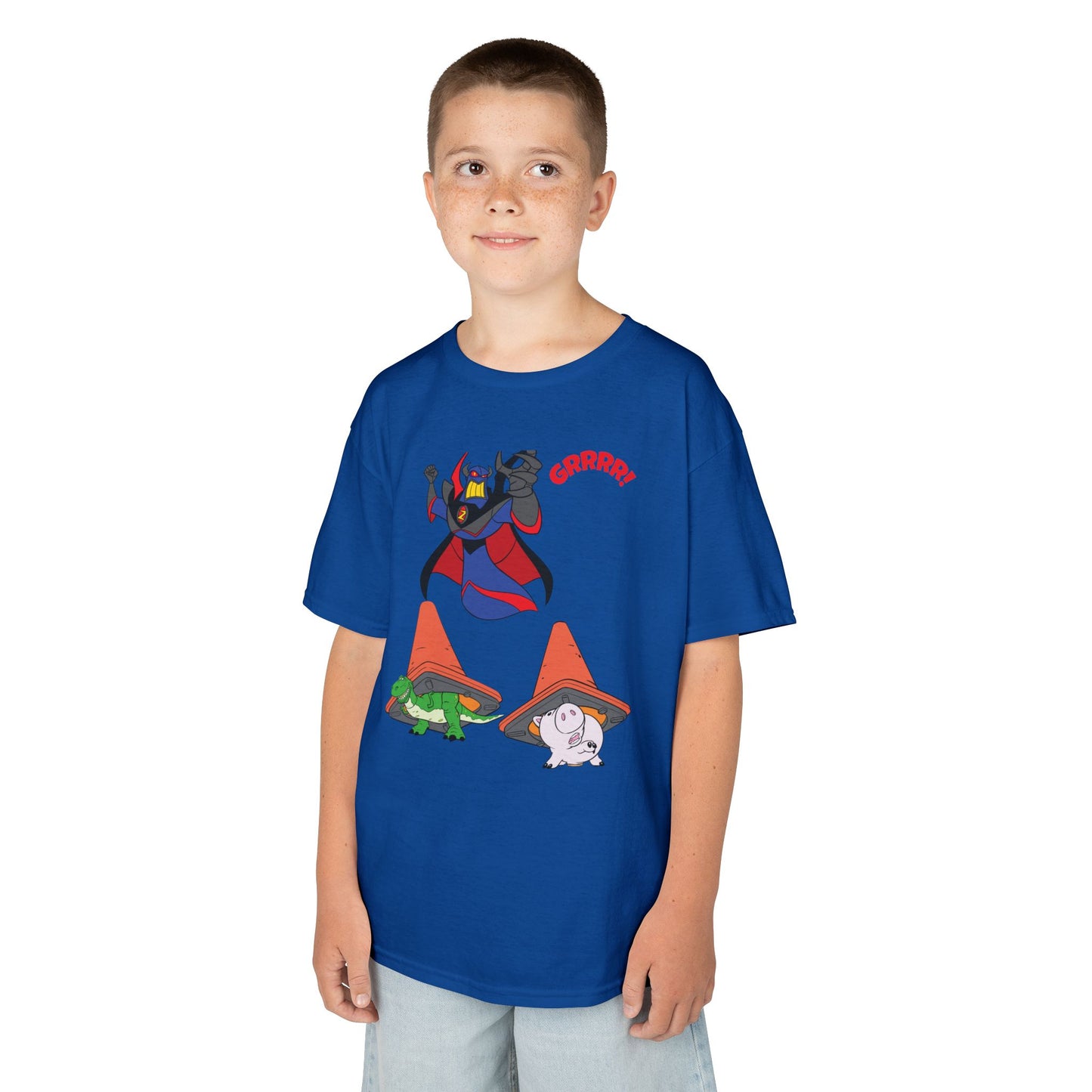 Kids Cartoon Battle Tee - Fun & Unique Grrr! Design
