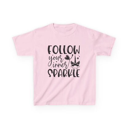 Kids 'Follow Your Inner Sparkle' Tee - Fun Cotton Shirt for Creative Kids