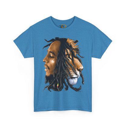 Unisex Heavy Cotton Tee - Inspiring Lion and Human Design