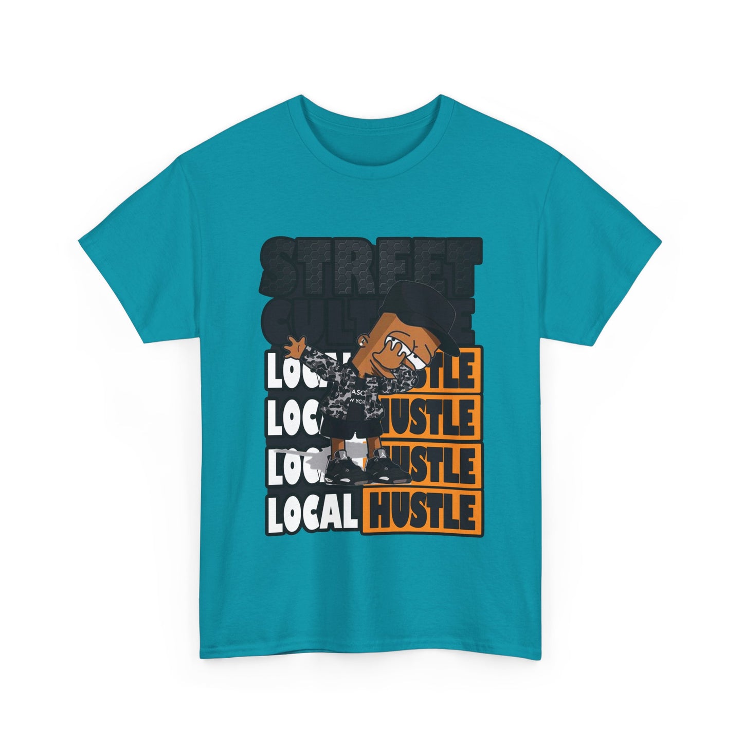 Street Hustle Unisex Heavy Cotton Tee | Casual Graphic T-Shirt for Entrepreneurs