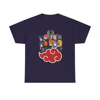 Anime-Inspired Unisex Heavy Cotton Tee - Naruto Characters Design