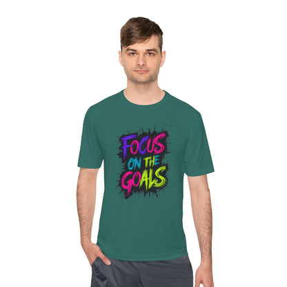 Colorful Motivational Fitness Tee for Active Lifestyle, Gym Shirt, Workout Shirt, Gift for Athletes, Focus on the Goals