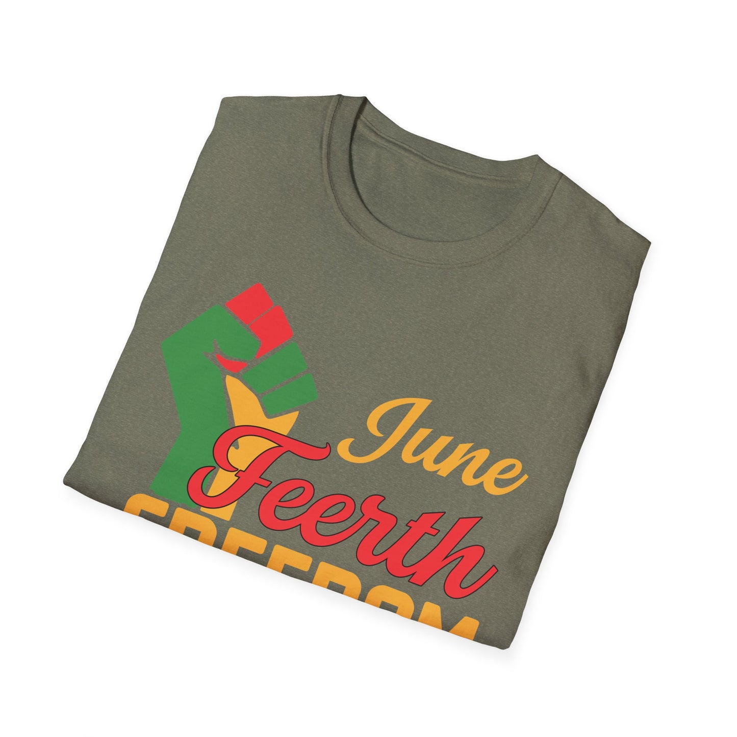 Juneteenth Freedom Day Unisex Softstyle T-Shirt, Celebration Tee, Black History Month Shirt, Equality Apparel, Gift for Activists