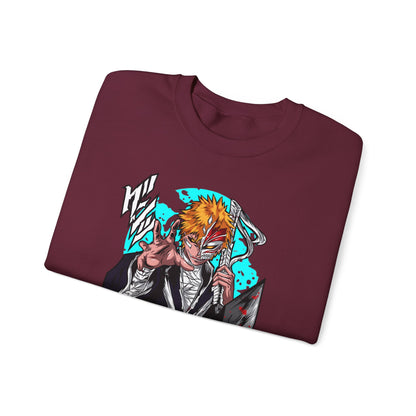Anime Demon Slayer-Inspired Crewneck Sweatshirt — Ichigo-Style Character Art
