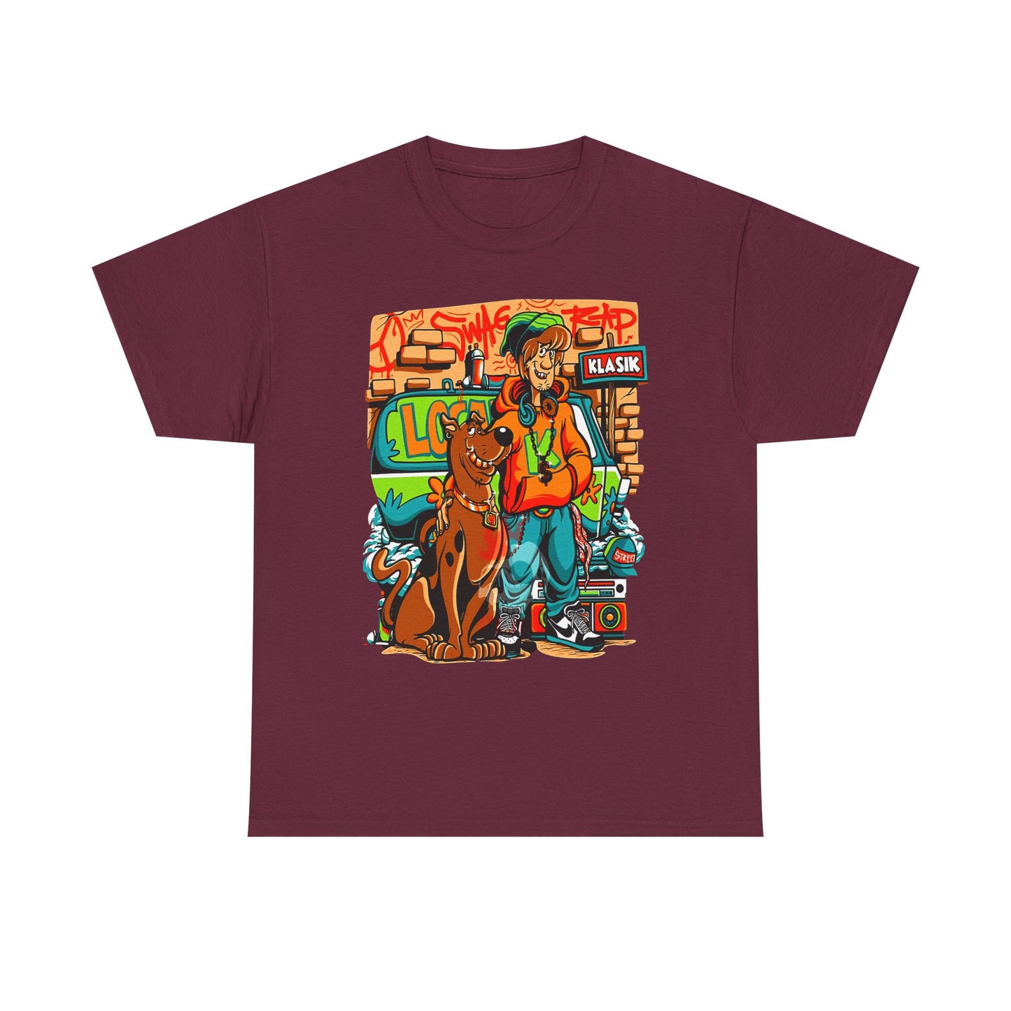 Retro Scooby-Doo Unisex Heavy Cotton Tee - Vintage Cartoon Print