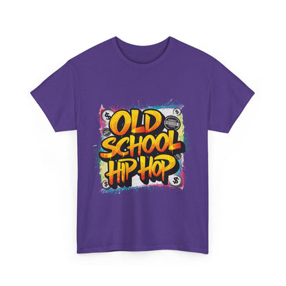 Old School Hip Hop Unisex Heavy Cotton Tee, Retro Streetwear Shirt, Gift for Music Lovers, Vintage Hip Hop Apparel, Cool Graphic Tee