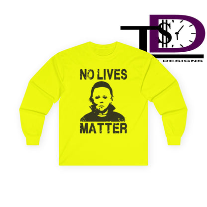 Halloween Horror Long Sleeve Tee, Unisex Cotton Shirt, Graphic Tee, Statement Top, Gifts for Horror Fans, Casual Wear