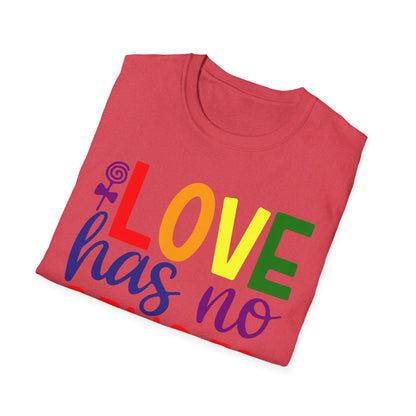 Love Has No Gender Unisex T-Shirt, LGBTQ+ Pride Tee, Comfort Fit Shirt, Gift for Allies, Inclusivity Apparel, Birthday Celebration Top