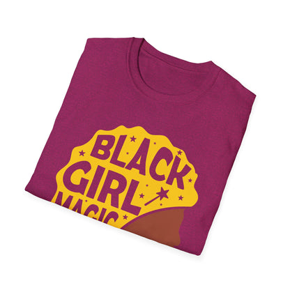 Empowerment Tee: Black Girl Magic Unisex Softstyle T-Shirt, Affirmation Shirt, Gift for Her, Inspirational Apparel, Cultural Pride Wear