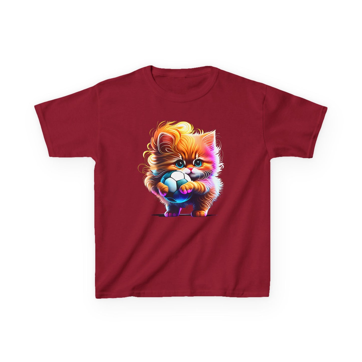 Colorful Kitten Kids Tee - Fun, Playful Cotton T-Shirt for Cat Lovers
