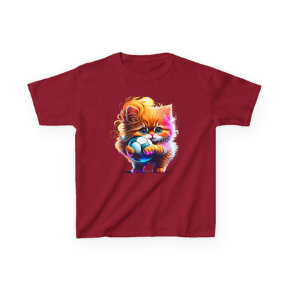Colorful Kitten Kids Tee - Fun, Playful Cotton T-Shirt for Cat Lovers