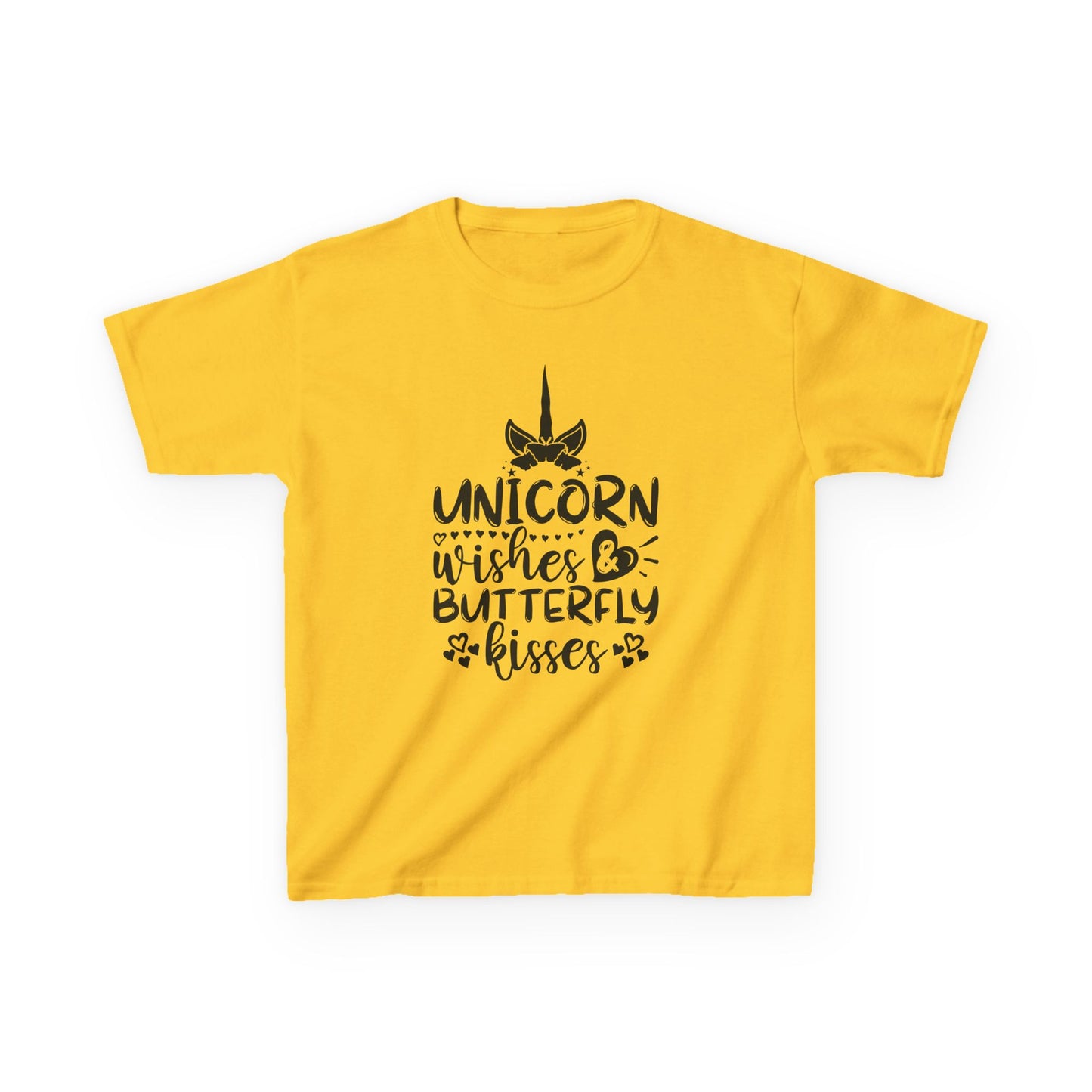 Unicorn Wishes Kids Tee - Adorable Heavy Cotton T-Shirt for Magical Moments
