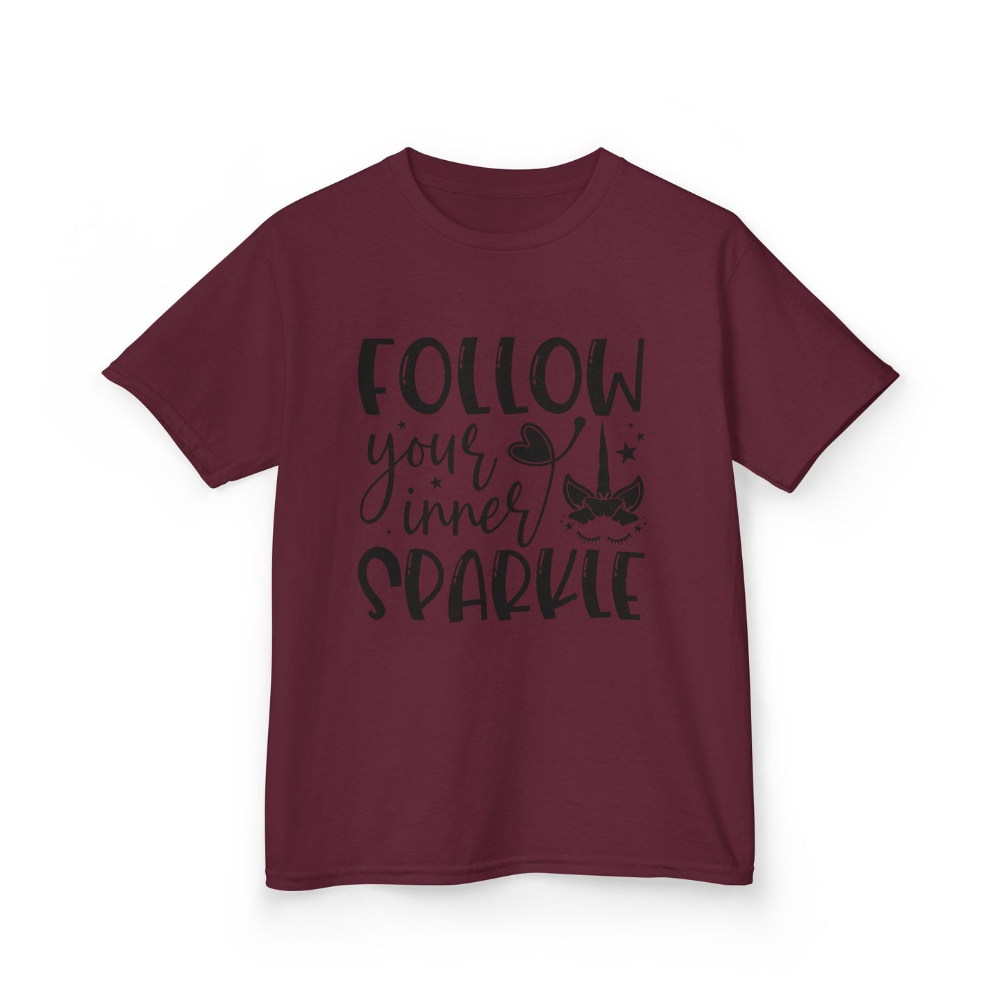 Kids Heavy Cotton™ Tee - Follow Your Inner Sparkle T-Shirt for Creative Kids