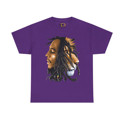 Unisex Heavy Cotton Tee - Inspiring Lion and Human Design